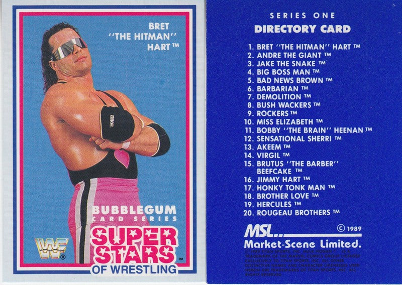 1989 Market-Scene Ltd. WWF Superstars of Wrestling Series 1 (20+xlist) Nm approx 2020 value:$200 PW Catalog