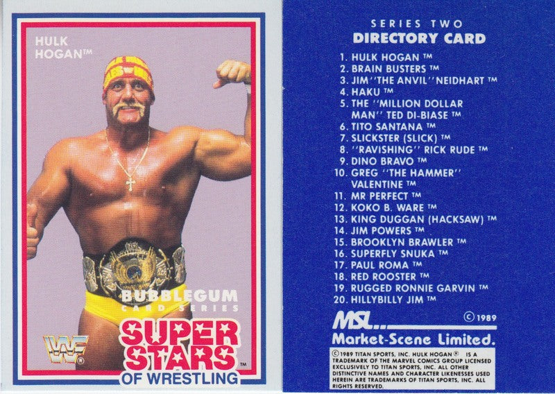 1989 Market-Scene Ltd. WWF Superstars of Wrestling Series 2 (20+xlist) Nm approx 2017 value:$200 PW Catalog
