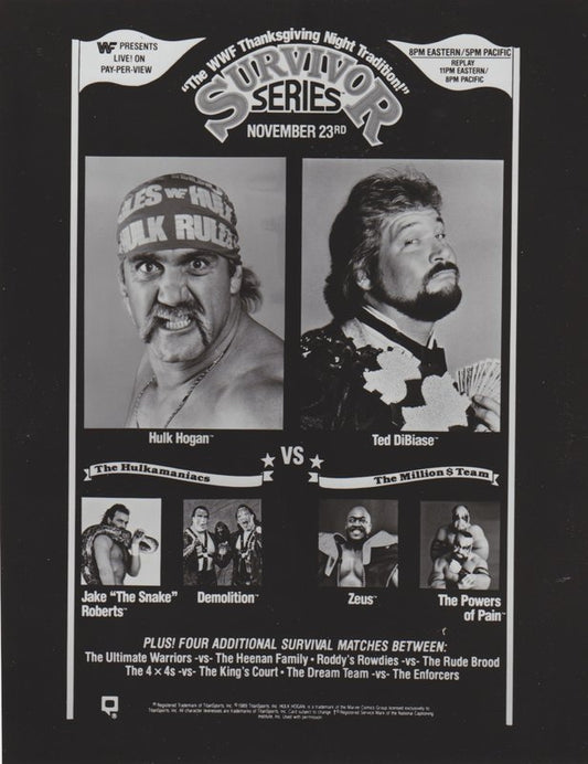 1989 Survivor Series Million Dollar Team vs. Hulkamaniacs