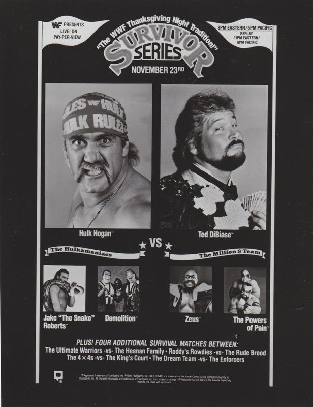 1989 Survivor Series Million Dollar Team vs. Hulkamaniacs PWcatalog
