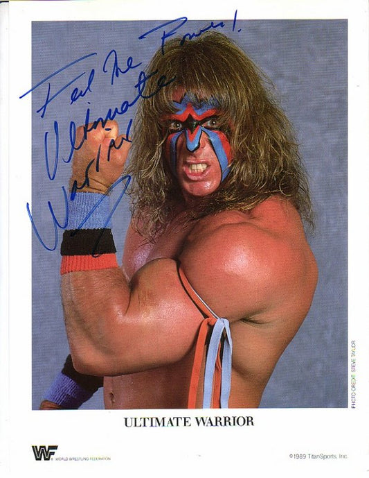WWF-Promo-Photos1989-Ultimate-Warrior-signedcolor-