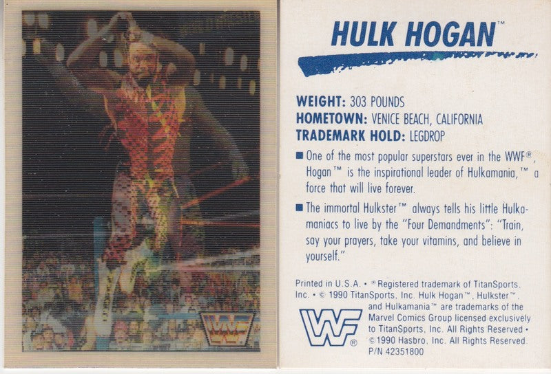 1990 WWF Hasbro Flips card set (10) approx 2017 value:$75 PW Catalog