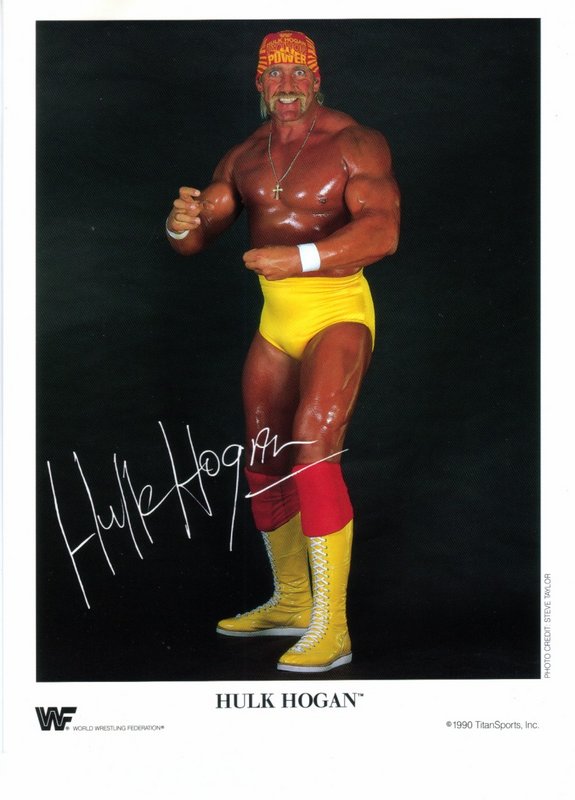 WWF-Promo-Photos1990-Hulk-Hogan-color-pre-printed-autograph-
