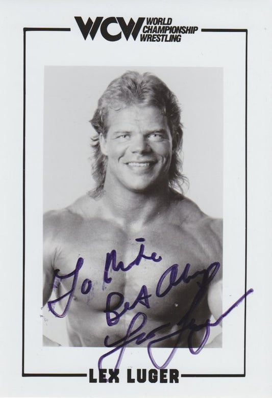 WCW Lex Luger (Signed) 5x7