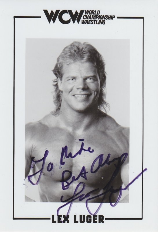 WCW Lex Luger (signed) 5x7 PW Catalog