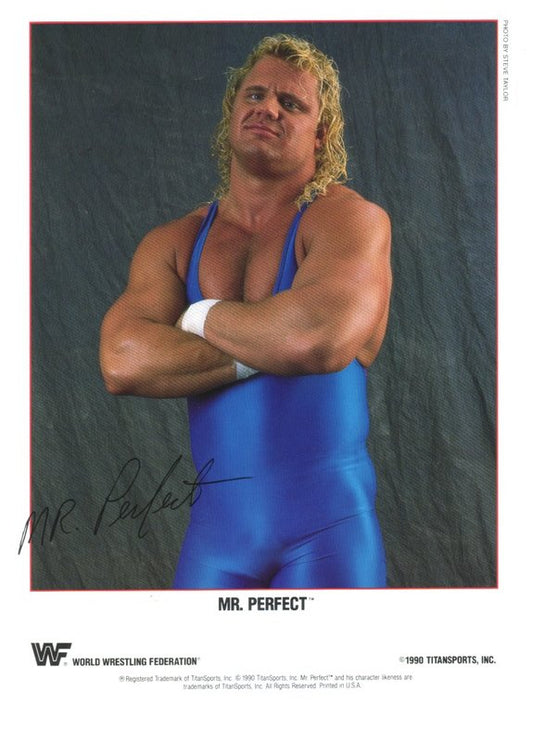 WWF-Promo-Photos1990-Mr.-Perfect-color-pre-printed-autograph-