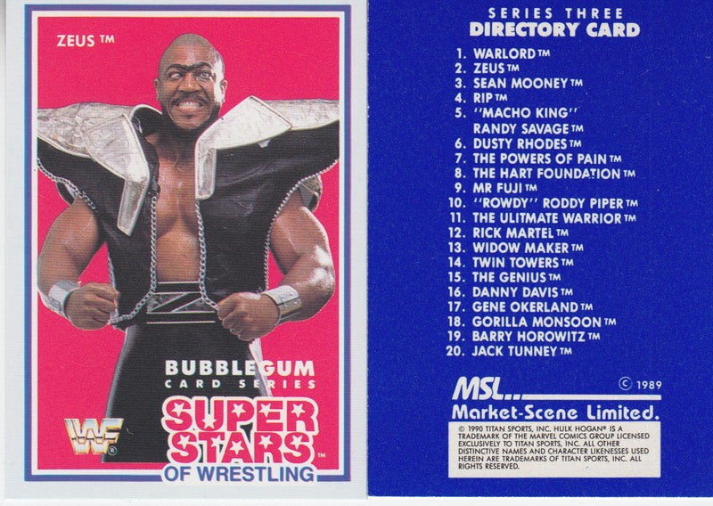 1989 Market-Scene Ltd. WWF Superstars of Wrestling Series 3A (20+xlist) Nm approx 2020 value:$300 PW Catalog