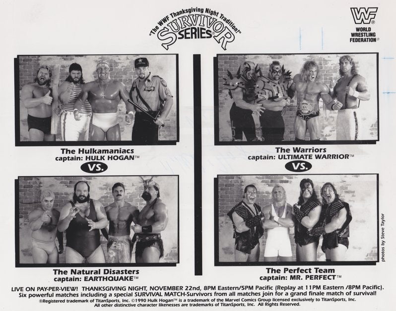 1990 Survivor Series promo PWcatalog