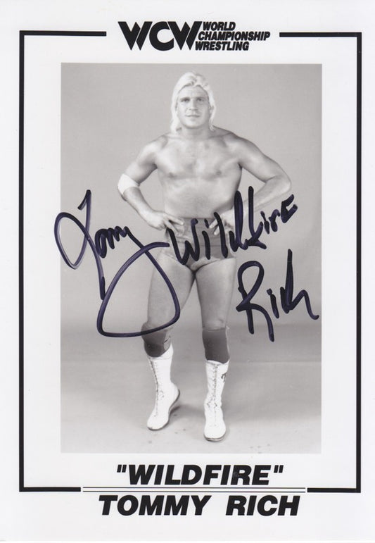 WCW Wildfire Tommy Rich (Signed) 5x7