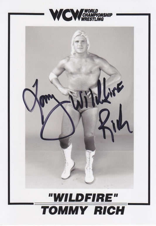 WCW Wildfire Tommy Rich (signed) 5x7 
