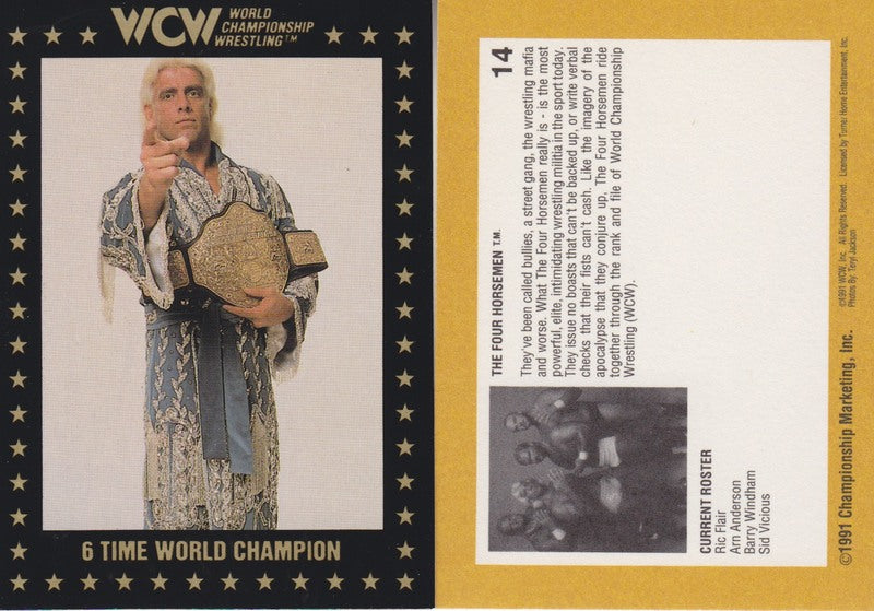1991 Championship Mktg. WCW Collectible Trading Cards Set (110) Nm approx 2022 value:$50 PW Catalog