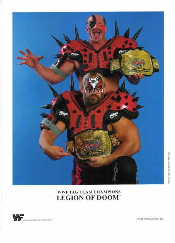WWF-Promo-Photos1991-WWF-TAG-TEAM-CHAMPIONS-Legion-of-Doom-color-