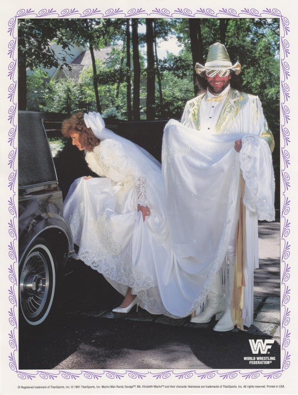 WWF-Promo-Photos1991-Summerslam-Match-Made-in-Heaven:-Macho-Man-Randy-Savage-Elizabeth-Wedding-Set-of-4-color