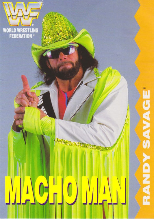 1991 WWF Greeting Card Macho Man Randy Savage approx 2017 value:$20