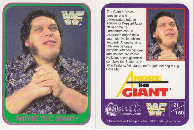 1991 Merlin (Italy) WWF Wrestling Set (150) Nm approx 2017 value:$125 PW Catalog
