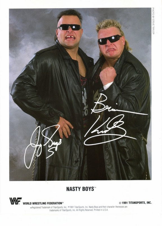 WWF-Promo-Photos1991-Nasty-Boys-color-pre-printed-autograph-