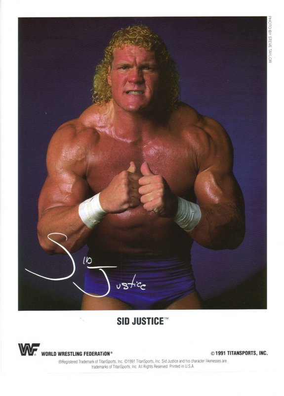 1991 Sid Justice color (pre-printed autograph) PWcatalog