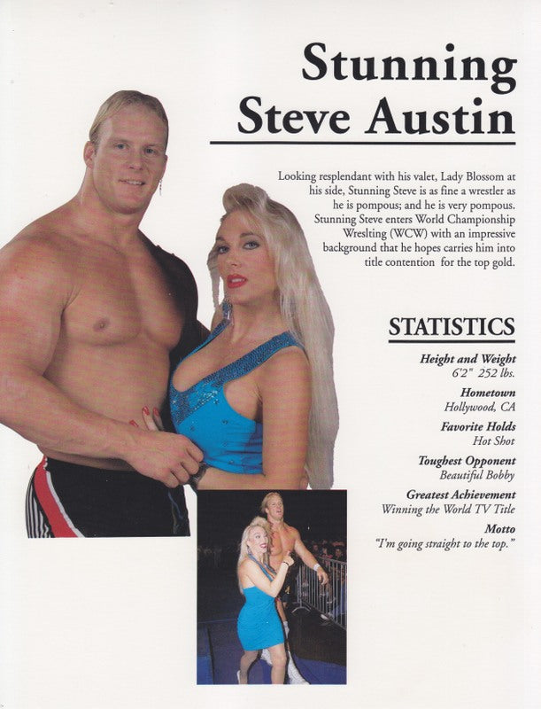 WCW Steve Austin 8.5x11 PW Catalog