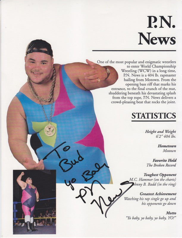 WCW P.N. News (signed) 8.5x11 PW Catalog