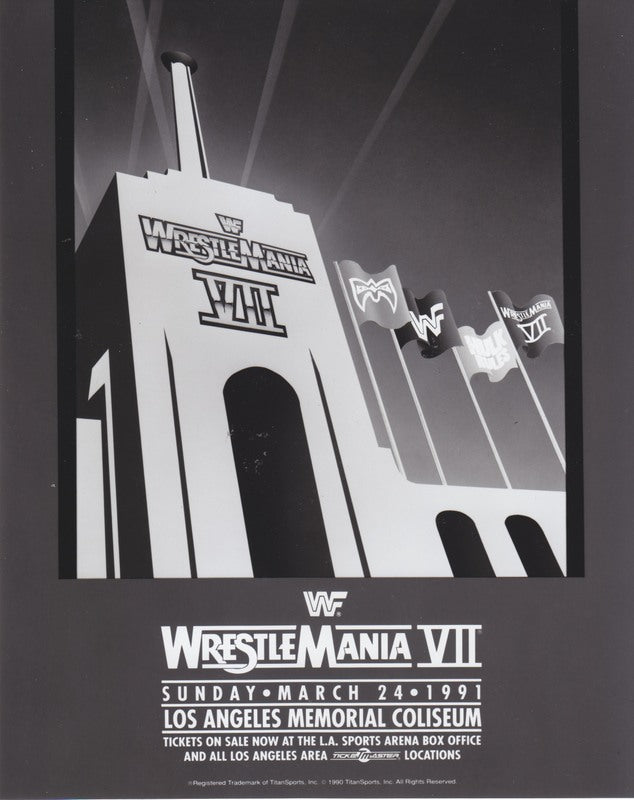 1990(1991) WM 7 Rare Los Angeles venue promo PWcatalog