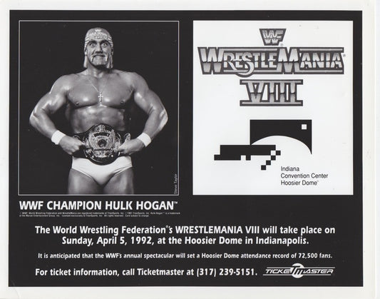 1992 WrestleMania 8 Hulk Hogan