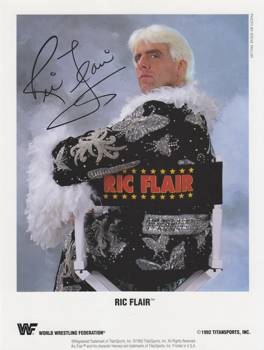 WWF-Promo-Photos1992-Ric-Flair-color-pre-printed-autograph-