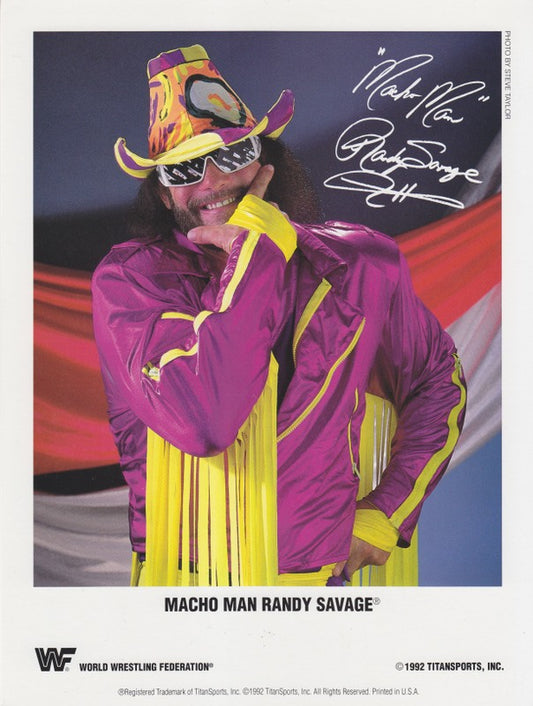 WWF-Promo-Photos1992-Macho-Man-Randy-Savage-color-facsimile-autograph-