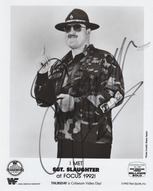 WWF-Promo-Photos1992-Sgt.-Slaughter-Coliseum-Video-signed-