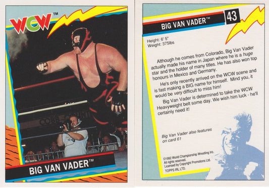 1992 Topps (UK) WCW Trading Cards Set (66) Nm Approx 2017 value:$75
