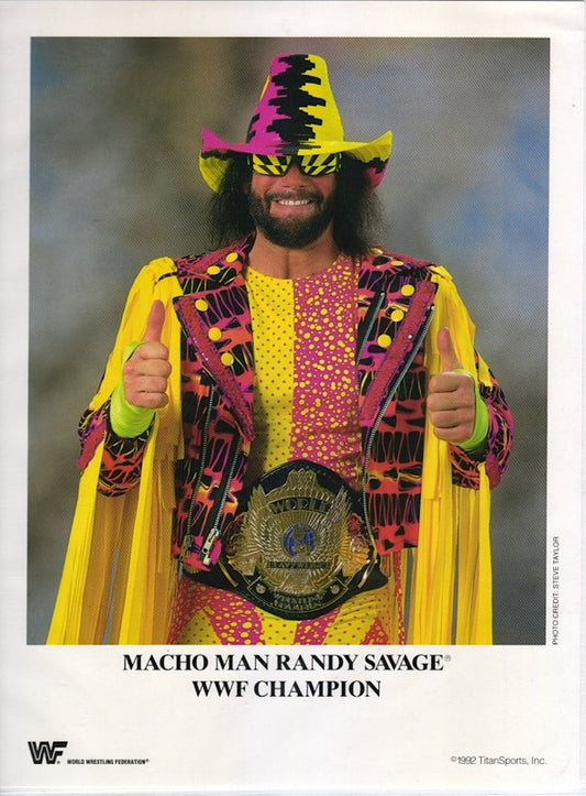 WWF-Promo-Photos1992-WWF-CHAMPION-Macho-Man-Randy-Savage-color-