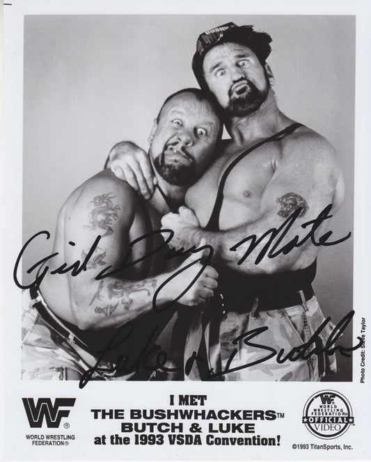 WWF-Promo-Photos1993-Bushwhackers-signed-Coliseum-Video-
