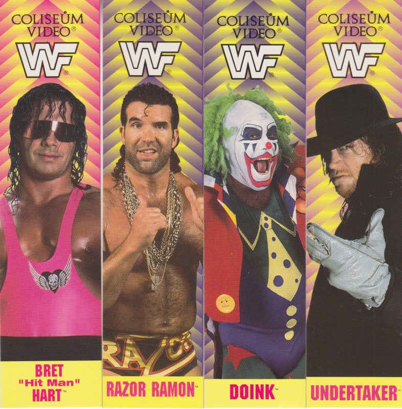 1993 Coliseum Video WWF Bookmark Set (4) PW Catalog