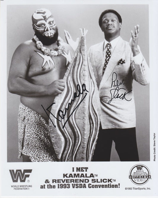 WWF-Promo-Photos1993-Kamala-Reverend-Slick-signed-Coliseum-Video-