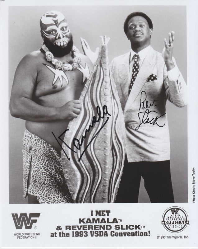 1993 Kamala w/ Reverend Slick (signed) Coliseum Video PWcatalog