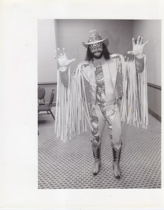 1993 Macho Man Randy Savage Press Photo b/w