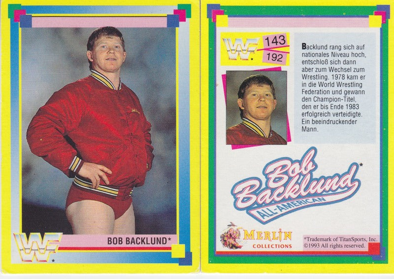 1993 Merlin (Germany) WWF Wrestling Trading Cards Set (192) Ex/Nm approx 2017 value:$75 PW Catalog