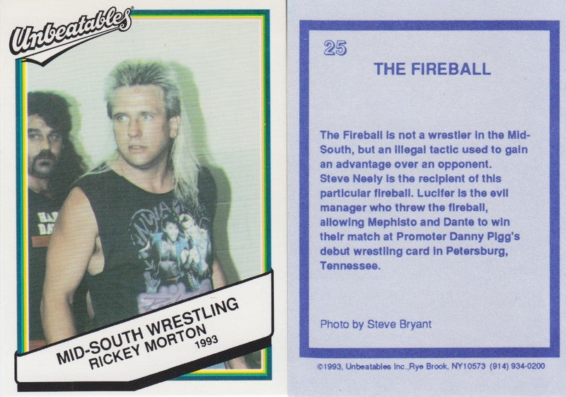 1993 Unbeatables Mid-South Wrestling Cards Set (25) Nm approx 2017 value:$25 PW Catalog