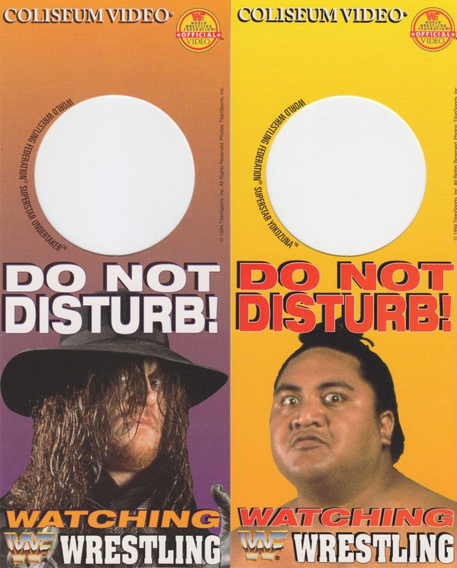 1994 Coliseum Video WWF Door Hangers Set PW Catalog