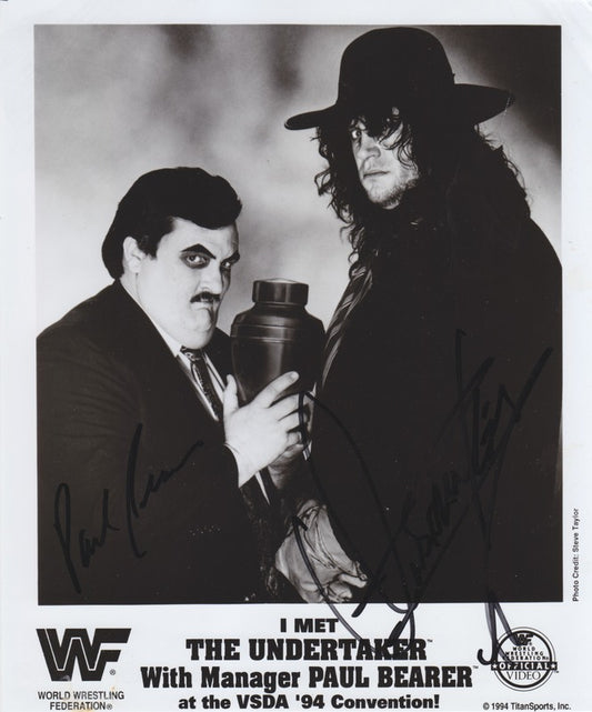 WWF-Promo-Photos1994-Undertaker-Paul-Bearer-signed-Coliseum-Video-