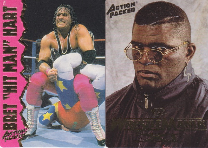 1995 Action Packed WWF Trading Cards Set (42+Lawrence Taylor Chase and MM1 and MM2) approx 2017 value:$65 PW Catalog