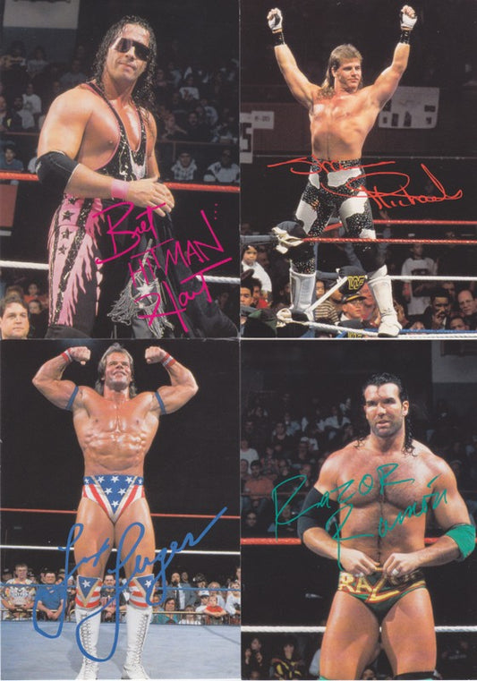 1995 German WWF Fan Club Postcard set (6) approx 2017 value:$40