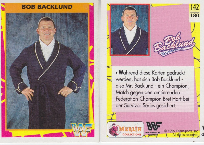 1995 Merlin (Germany) WWF Trading Cards Set (180) Ex/Nm approx 2017 value:$75 PW Catalog