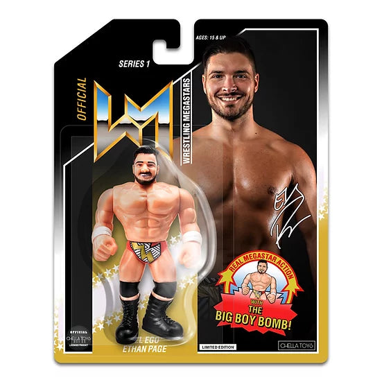 Chella Toys Wrestling Megastars 1 "All Ego" Ethan Page [With Red Trunks] Action & Toy Figures Pwcatalog
