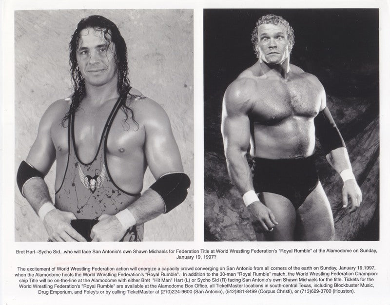 1997 Royal Rumble Bret Hart Sycho Sid PWcatalog