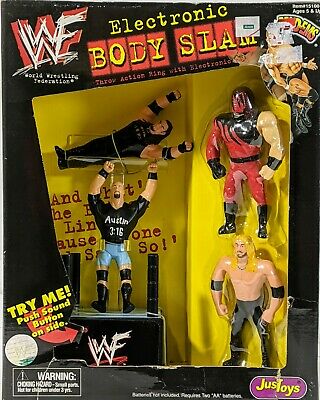 WWF Just Toys Bend-Ems Multipack: Electronic Body Slam [With Undertaker, Stone Cold Steve Austin, Kane & Edge]