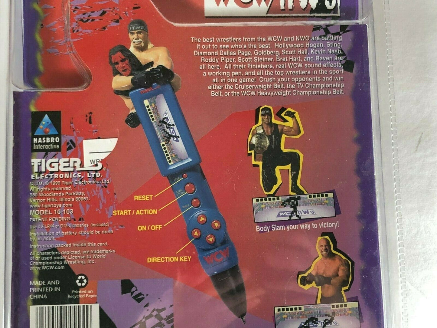 Sting Hulk Hogan WCW NWO Tiger Electronic Pen Games 1999