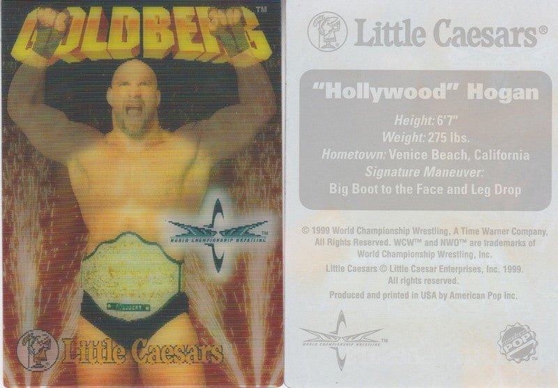 1999 Little Ceasars WCW Lenticular Cards Set (4) Nm approx 2017 value:$5 PW Catalog
