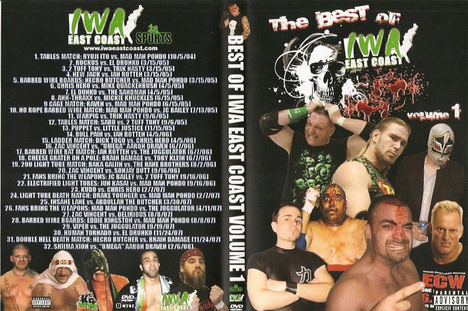 IWA East Coast DVDs