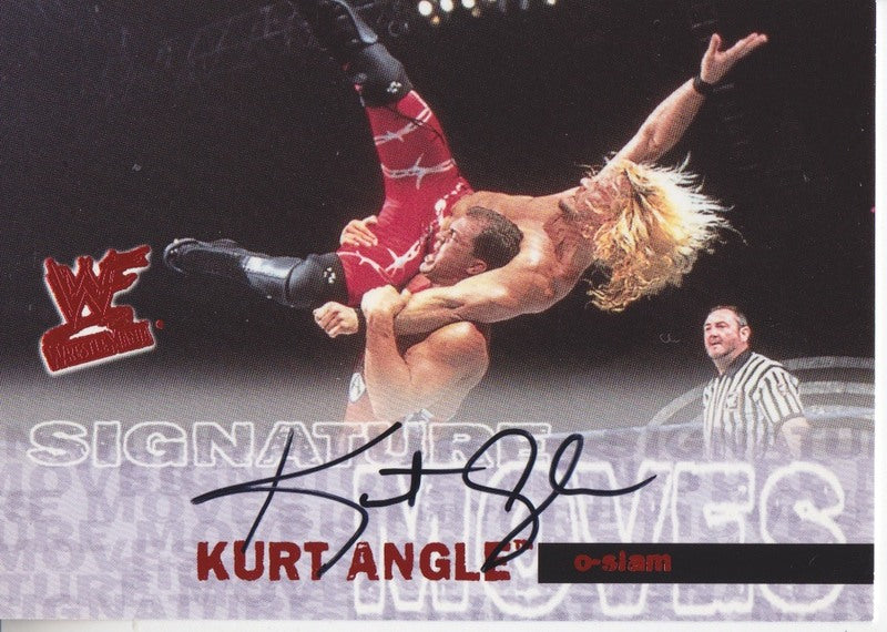 2001 Fleer Wrestlemania Kurt Angle Autograph 2017 approx value:$30 (Set of 4) PW Catalog