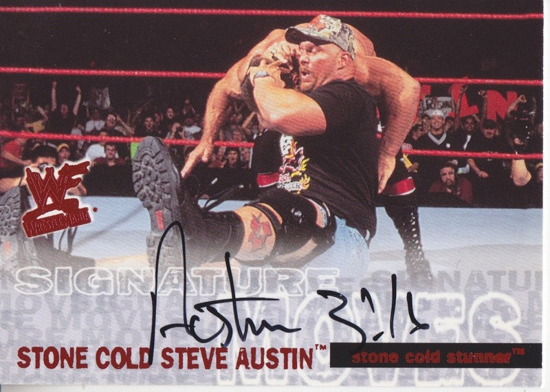 2001 Fleer Wrestlemania Steve Austin Autograph 2021 approx value:$500 PW Catalog